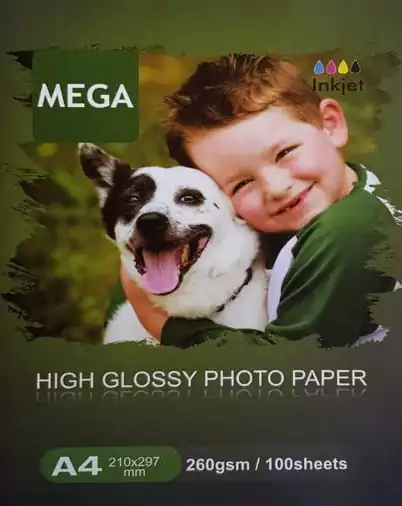 img src=”Photoglass paper 260 gsm mega” alt=”کاغذ فتوگلاسه 260 گرم مگا”