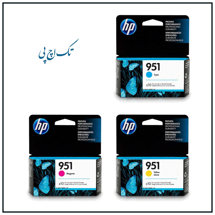 سری کامل کارتریج جوهری رنگی 951 اورجینال hp