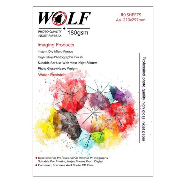 180g glossy wolf paper