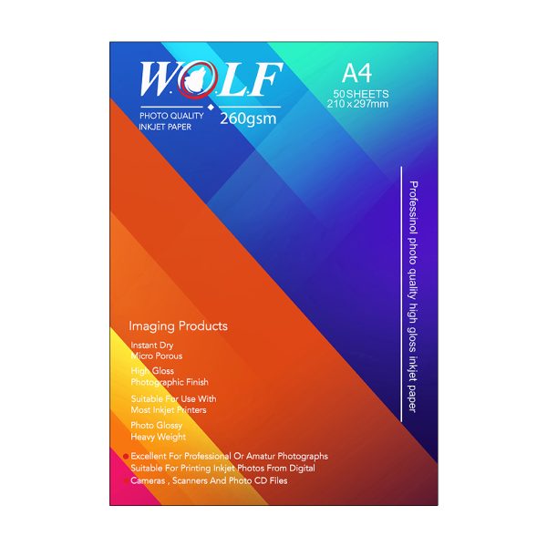 260g glossy wolf paper