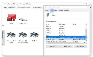 find the IP address of the printer