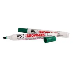 green snowman round tip marker