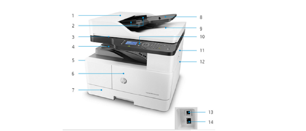 triple fanction laser printer hp a3 model 443nda