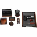 office desk set of 11 pieces, wood and metal models