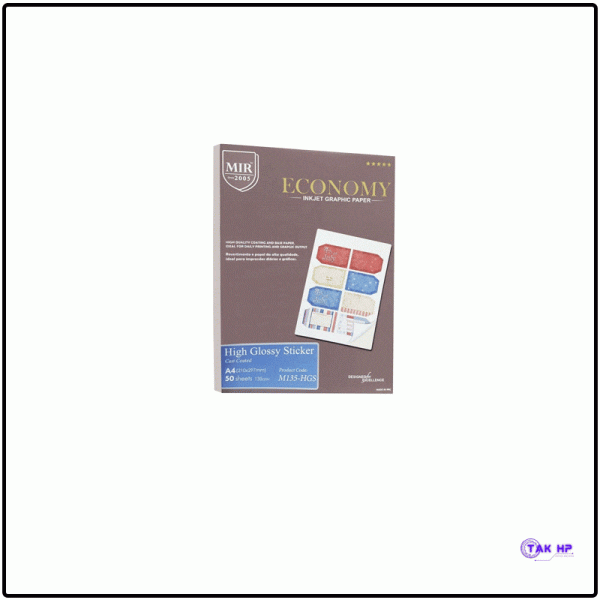 Mir 135gsm photo glassine paper with adhesive backing