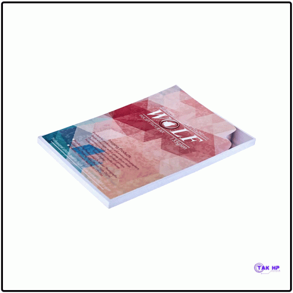 Wolf 135gsm photo glassine paper with adhesive backing