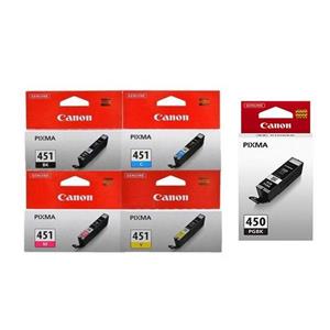 img src=”Complete series of original Canon 450 and 451 ink cartridges” alt=”سری کامل کارتریج جوهری 450 و 451 اورجینال canon”