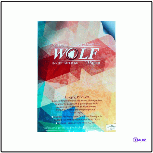 Photoglass paper 135gsm with adhesive backing Wolf A3