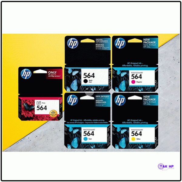 Complete series of original hp 564 inkjet cartridges