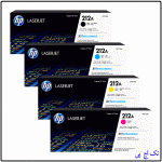 کیت کامل کارتریج لیزری رنگی 212A طرح اورجینال hp