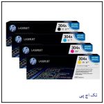کیت کامل کارتریج لیزری رنگی 304A اورجینال hp