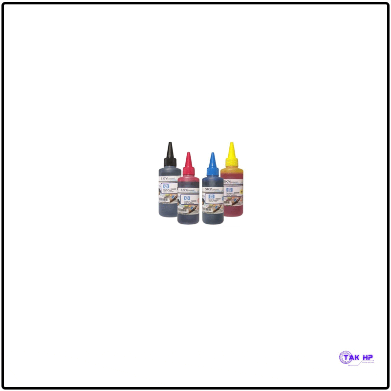 جوهر1.gif ست 4 رنگ جوهر پرینتر اچ پی 100 سی سی اسکای - تصویر 1