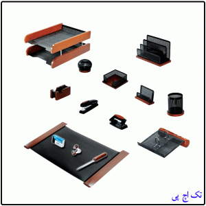 ست اداری رومیزی 13 تکه مدل چوب و فلز