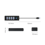 خرید هاب USB3.0 چهار پورت مدل ORICO PW4U-U3