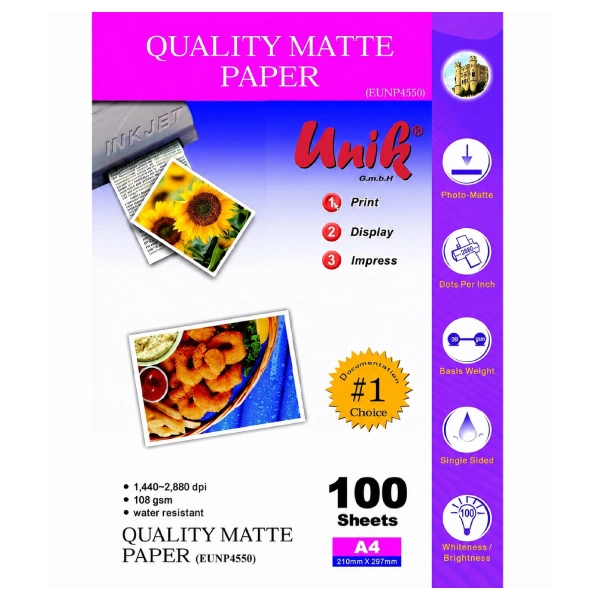 کوتد 108 گرم 100برگیUnik - A4