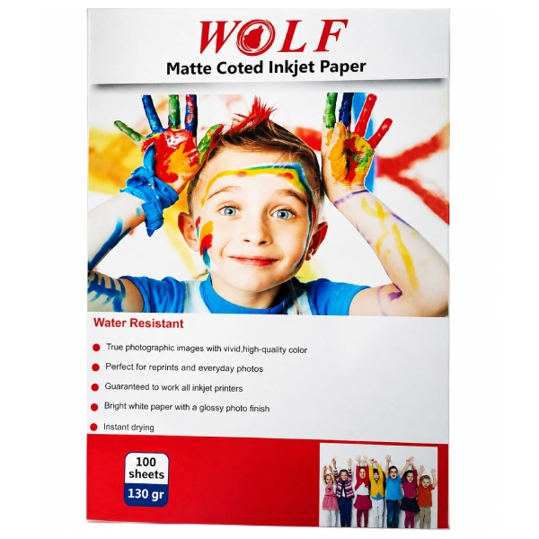 کوتد 128 گرم 100برگی A4 - Wolf