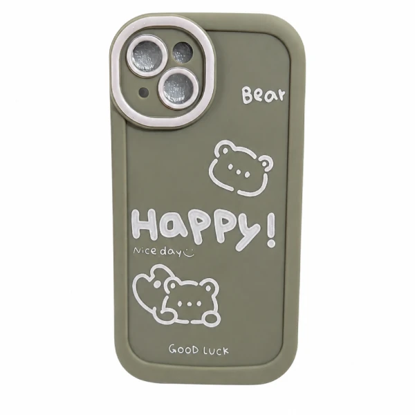 قاب آیفون فانتزی برجسته طرح Bear Happy