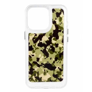 قاب آیفون 13 پرو طرح چریکی سبز (Camouflage Green)