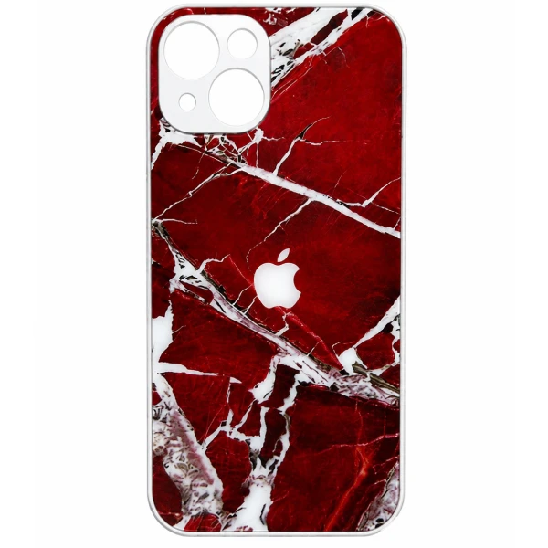 قاب آیفون طرح Red Marble