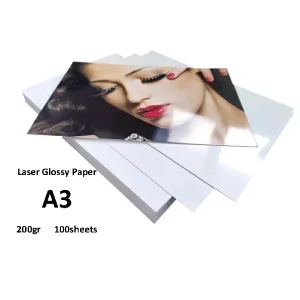 گلاسه لیزری 200 گرم 100 برگی A3