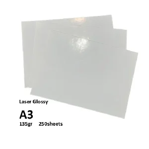 گلاسه لیزری 135 گرم 250 برگی A3